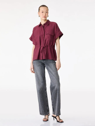 Resim Koton Kadın Gömlek 6SAK60378UW