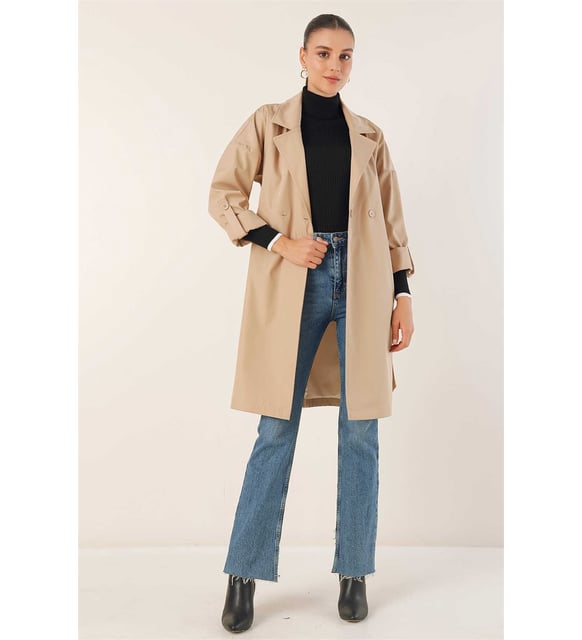 Resim Yenikoza Kadın Pardesü  Trençkot