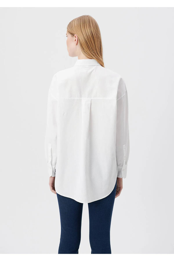 Resim Mavi  Kadın Uzun Kol Gömlek M1211026-620