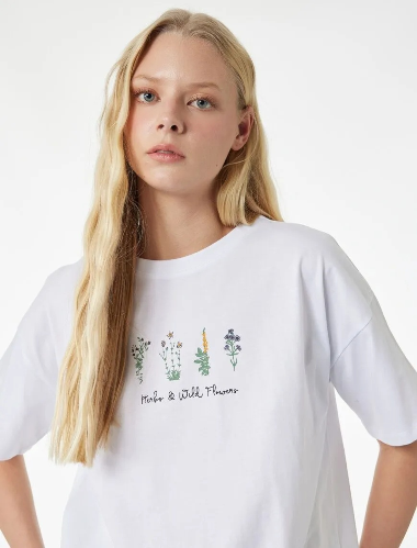 Resim Koton Kadın T-shirt 6SAL10068IK