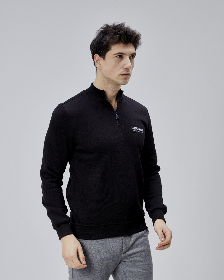 Resim Paul&More Erkek Sweat Model 1 Yarım Fermuarlı