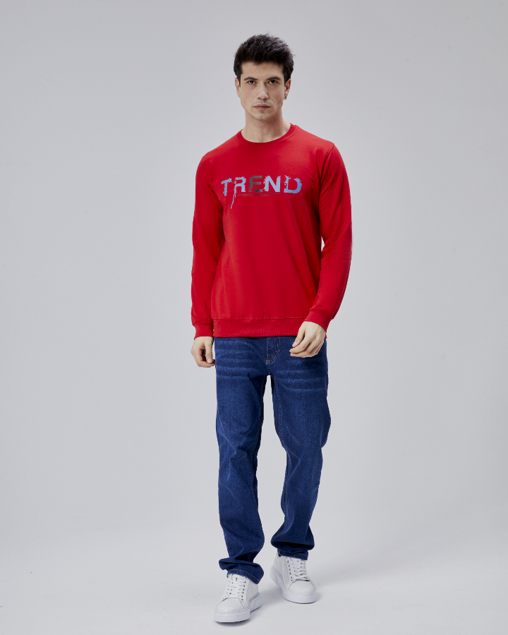 Resim Paul&More Erkek Sweat Trend Baskı 0 Yaka 2 İp