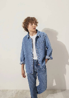 Resim Mavi Bob Mid Erkek Çocuk Gömlek M6210000-86709