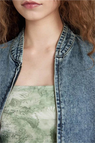 Resim Defacto Kadın Jean Ceket C1508AX/NM28