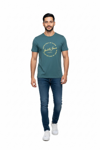 Resim Jack & Jones Jjgrayson Tee Ss Crew Neck Erkek T-shirt 12288377