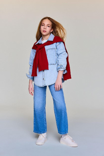 Resim Defacto Kız Çocuk Jean Pantolon G4648A8/NM39