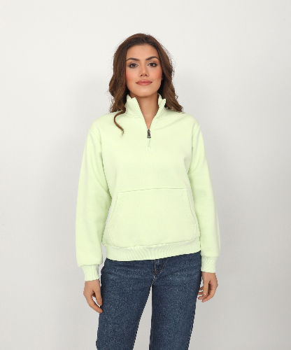 Resim Viole&More Kadın Sweat 114 Yarım Fermuarlı