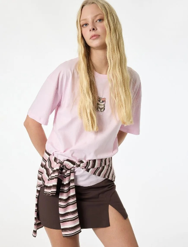 Resim Koton Kadın T-shirt 6SAL10074IK