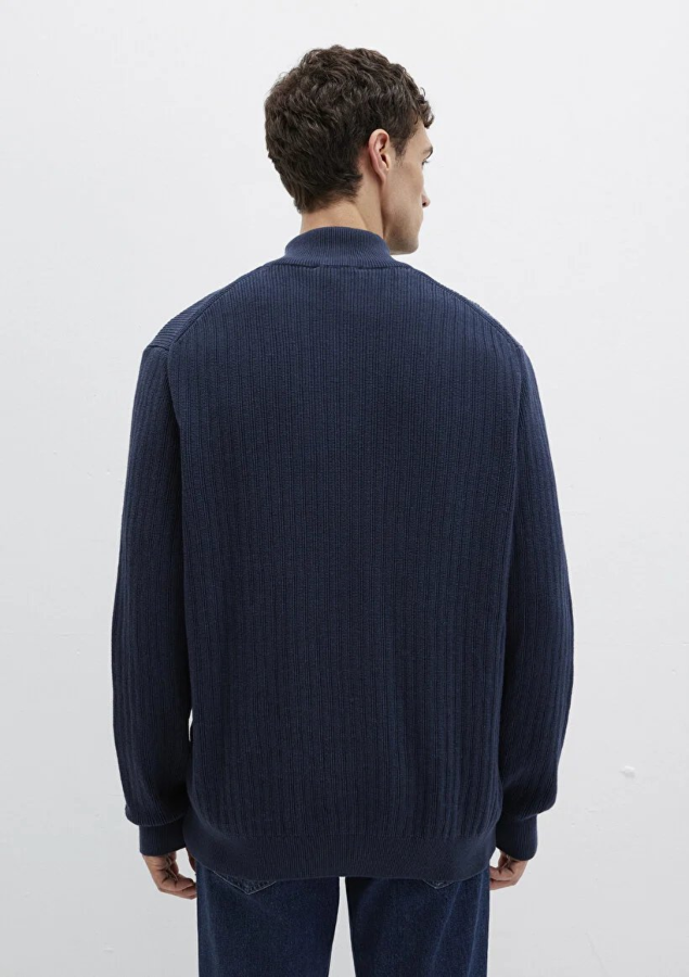 Resim Mavi Full Zip Erkek Ceket M0710326-70490