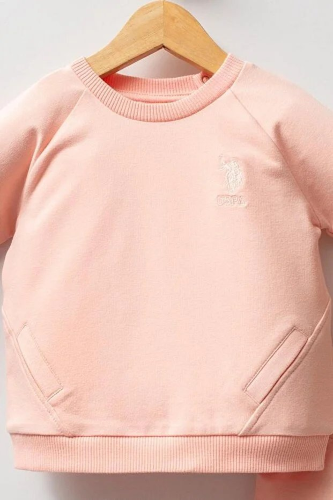 Resim U.S. Polo Assn Bebek Kız Bebek Sweat Takım USB2741