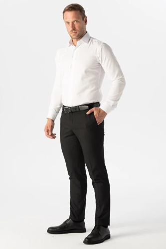 Resim Süvari Slim Kalıp Yan Cep Armürlü Erkek Kanvas Pantolon PN1014400445