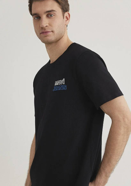 Resim Mavi Baskılı Erkek T-Shirt M066841-900