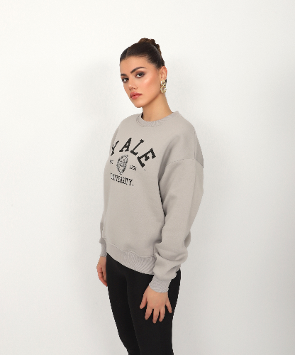 Resim Viole&More Yale Baskılı Kadın Sweat 112