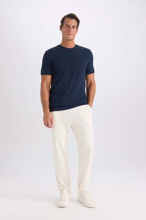 Resim Defacto Erkek  T-shirt D7225AX/NV64