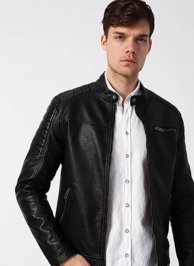 Resim Jack & Jones Jjerocky Jacket Noos Erkek Deri Mont Ve Ceket 12147218