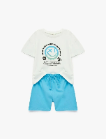 Resim Koton Erkek Bebek Şort Takım 6SMB10083TK