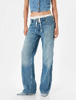 Resim Koton Kadın Jean Pantolon 5Wal40082Md