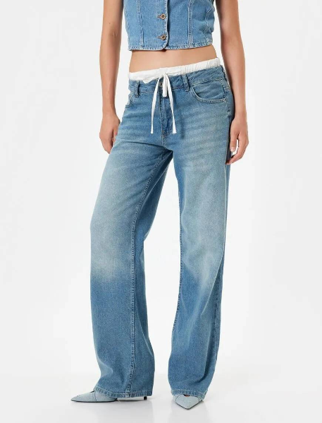 Resim Koton Kadın Jean Pantolon 5Wal40082Md