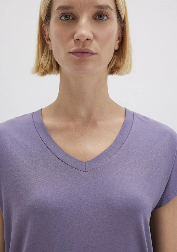 Resim Mavi Basıc V Yaka Kadın T-Shirt M167714-70608