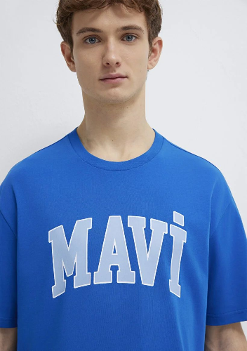 Resim Mavi Erkek T-shirt M0611711-81330