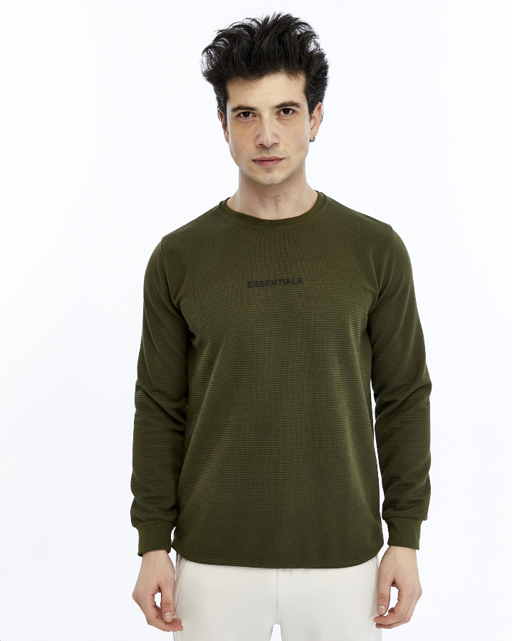 Resim Paul&More Erkek Sweat Essentıals Baskı Ottoban