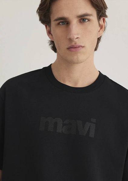 Resim Mavi Logo Erkek T-Shirt M0611807-900