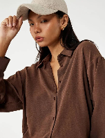 Resim Koton Kadın Uzun Kol Gömlek 6WAL60004IW