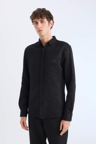 Resim Defacto Erkek Uzun Gömlek T2066AZ/BK81