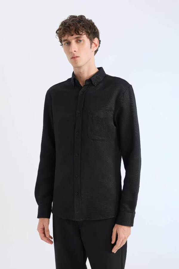 Resim Defacto Erkek Uzun Gömlek T2066AZ/BK81