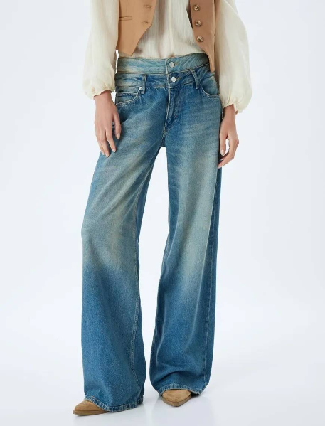 Resim Koton Kadın Jean Pantolon 5Wal40083Md