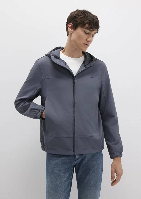 Resim Mavi Kapüşonlu Erkek Mont M0110643-80776