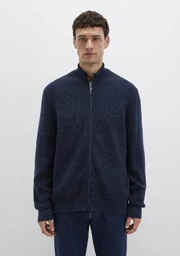 Resim Mavi Full Zip Erkek Ceket M0710326-70490