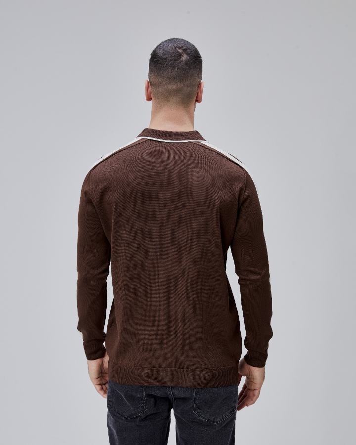 Resim Paul&More Erkek Triko Kazak 18042 Fermuarlı Polo Pl