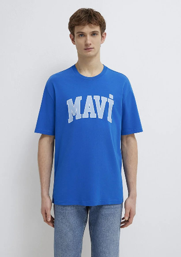 Resim Mavi Erkek T-shirt M0611711-81330