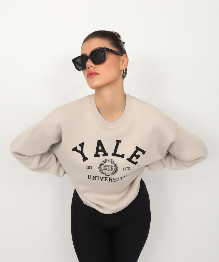 Resim Viole&More Yale Baskılı Kadın Sweat 112