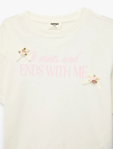 Resim Koton Kız Çocuk T-shirt 6SKG10213AK