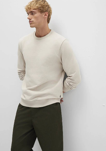 Resim Mavi Bisiklet Yaka Erkek Sweat M0S10457-35111