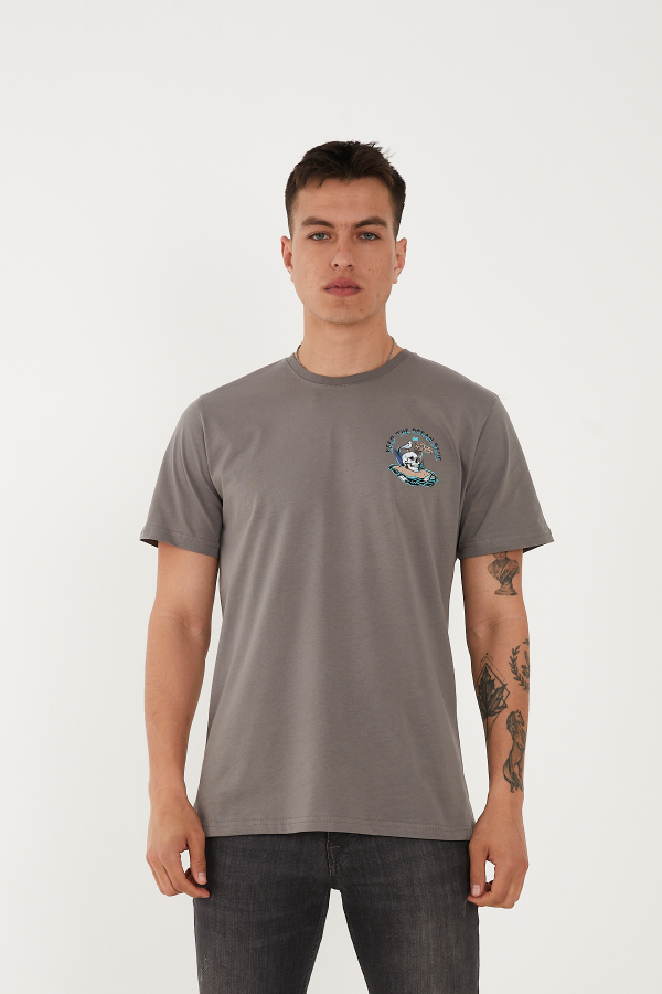 Resim Paul&More T-004 Skull Erkek T-Shirt