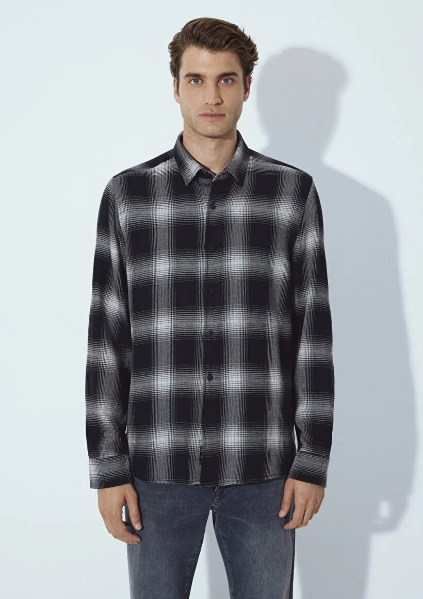 Resim Mavi Erkek Uzun Kol Gömlek M0211770-91367