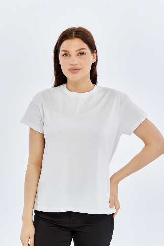 Resim Viole&More Kadın T-Shirt Yk19 Bisiklet Yaka