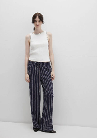 Resim Mavi Dokuma Kadın Kanvas Pantolon M1011024-89853