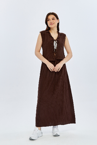 Resim Viole&More Kadın Etek Takım Kolsuz Bağlamalı