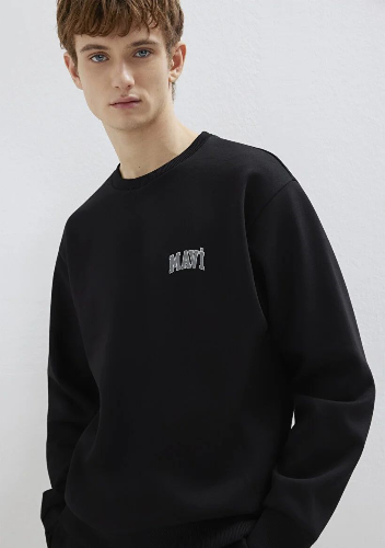 Resim Mavi Baskılı Erkek Sweat M0611716-900