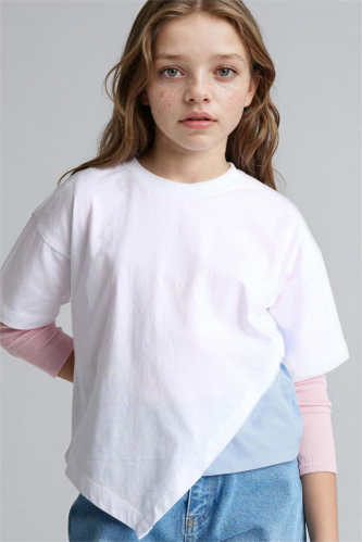 Resim Defacto Kız Çocuk T-shirt H0946A8/WT34