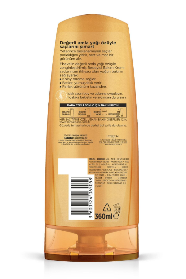 Resim Elseve Mucizevi Yağ Saç Kremi 360ml