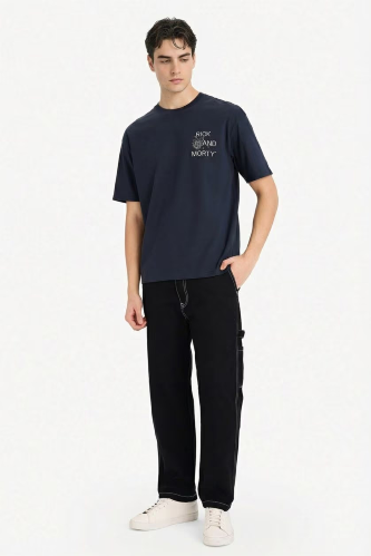 Resim Defacto Erkek T-shirt F8185AX/NV82