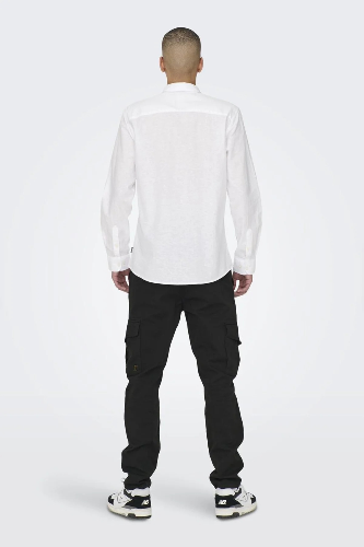 Resim Only & Sons Onscaiden Life Ls Solid Linen Shirt Noos Erkek Gömlek 22012321