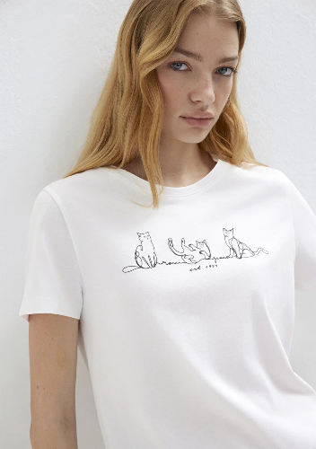 Resim Mavi Kadın T-shirt M1613721-620