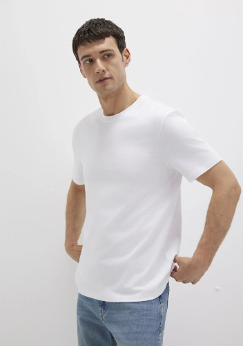 Resim Mavi Kısa Kol Erkek T-Shirt M066483-620