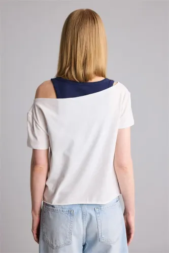 Resim Defacto Kadın  T-shirt H8921AX/WT32